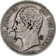Belgio, Leopold I, 5 Francs, 5 Frank, 1850, Argento, MB, KM:17