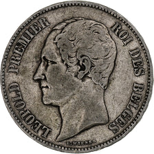 Belgio, Leopold I, 5 Francs, 5 Frank, 1851, Argento, MB, KM:17
