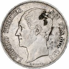 Belgio, Leopold I, 5 Francs, 5 Frank, 1851, Argento, MB+, KM:17