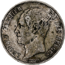 Belgio, Leopold I, 5 Francs, 5 Frank, 1865, Argento, MB, KM:17