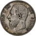 Belgio, Leopold II, 5 Francs, 5 Frank, 1867, With dot, Argento, MB, KM:24