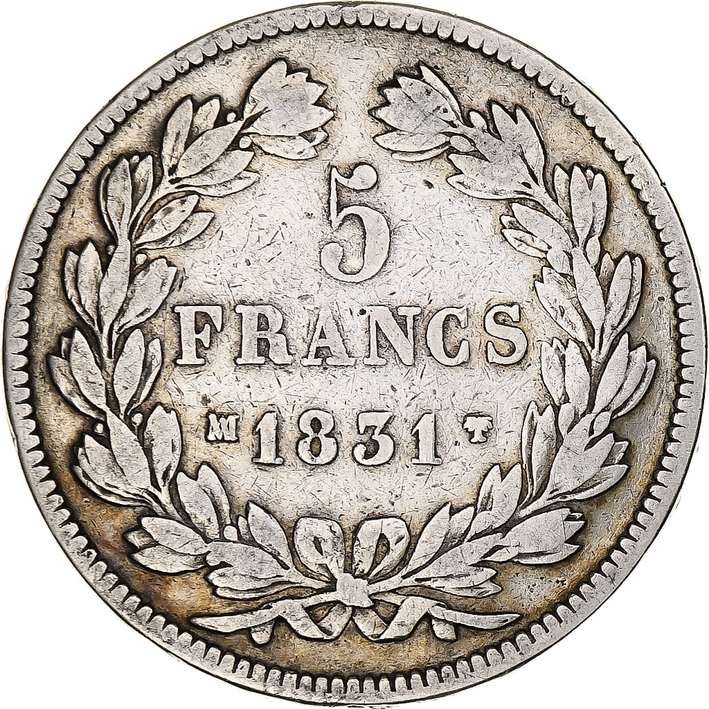 Frankreich, 5 Francs, Louis-Philippe, 1831, Marseille, Silber, S, Gadoury:677a