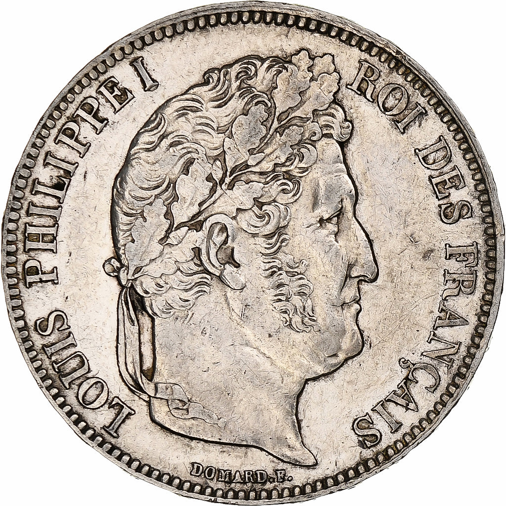 Francia, 5 Francs, Louis-Philippe, 1838, Marseille, Argento, BB+, Gadoury:678