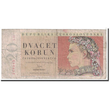 Banknote, Czechoslovakia, 20 Korun, 1949, 1949-05-01, KM:70a, VF(20-25)