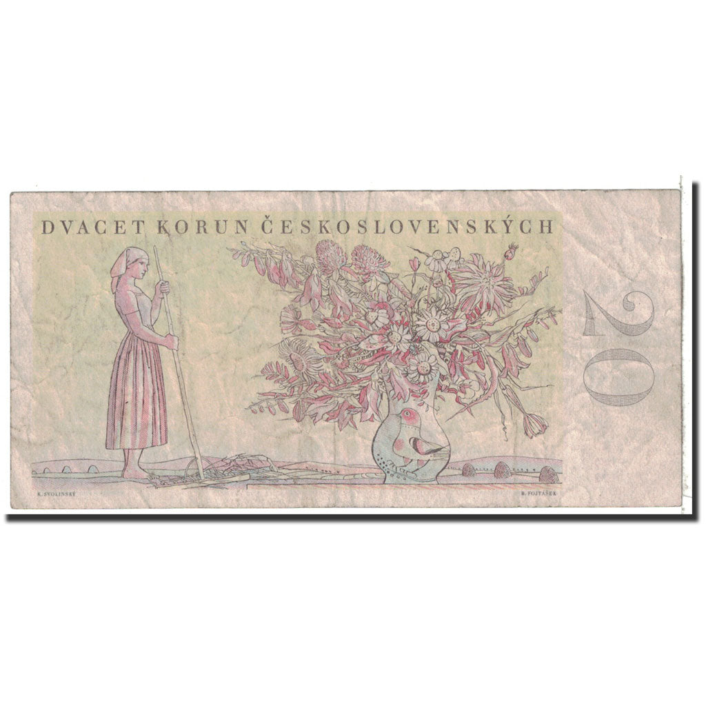 Banknote, Czechoslovakia, 20 Korun, 1949, 1949-05-01, KM:70a, VF(20-25)