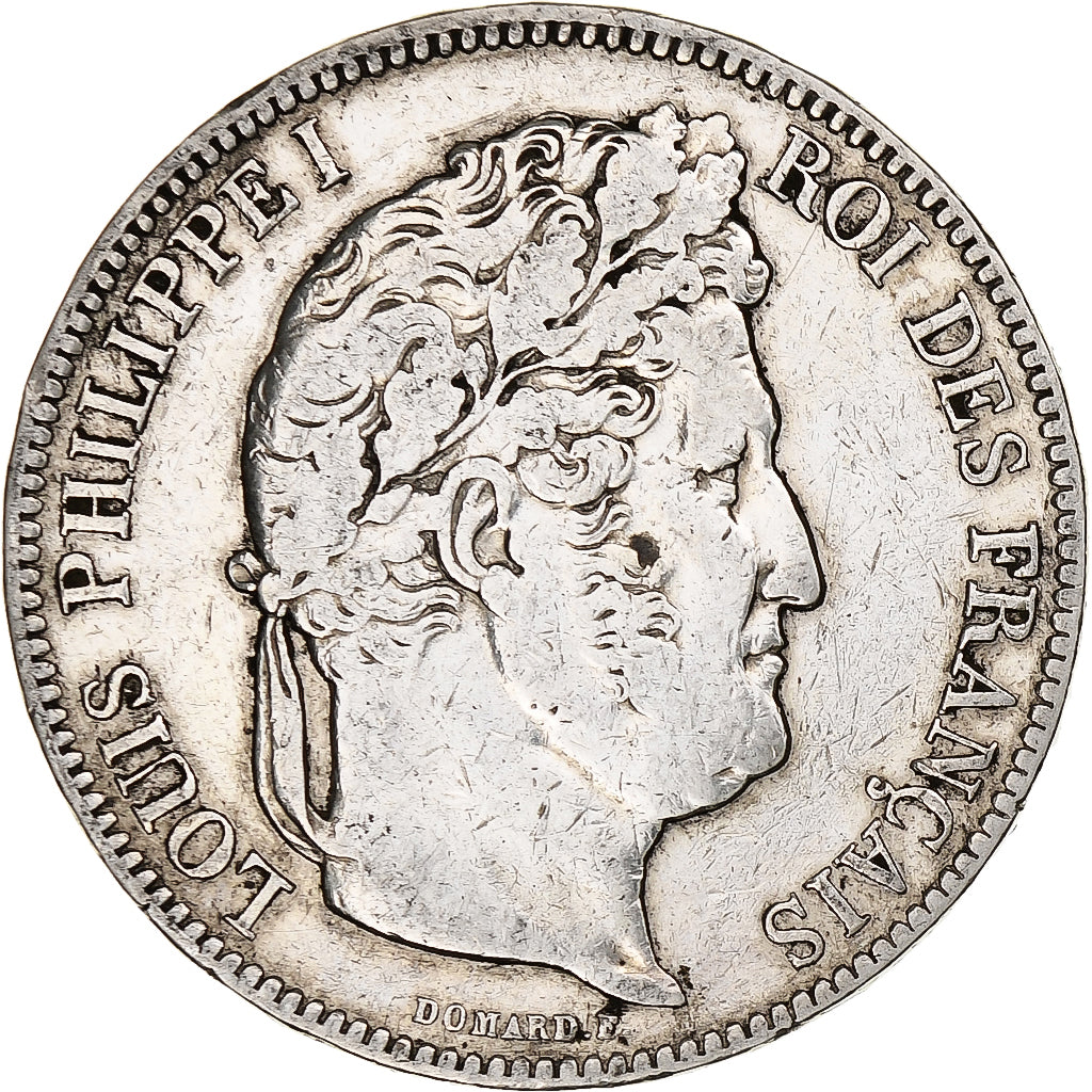 France, 5 Francs, Louis-Philippe, 1841, Bordeaux, Silver, VF(20-25)