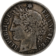 France, 5 Francs, Cérès, 1870, Bordeaux, Silver, VF(20-25), Gadoury:742