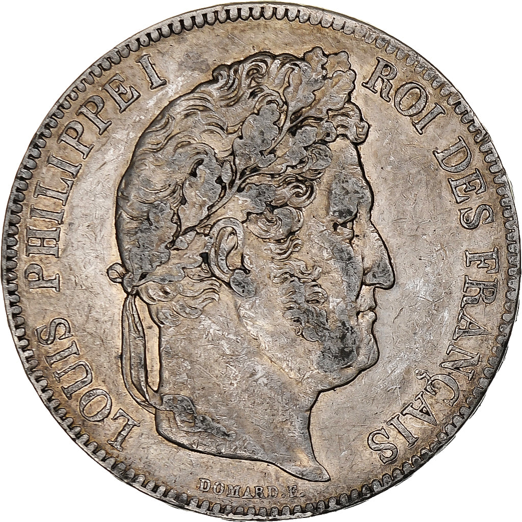 Frankreich, 5 Francs, Louis-Philippe, 1836, Strasbourg, Silber, S+, Gadoury:678