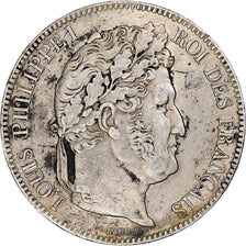 Francia, 5 Francs, Louis-Philippe, 1840, Strasbourg, Argento, BB, Gadoury:678