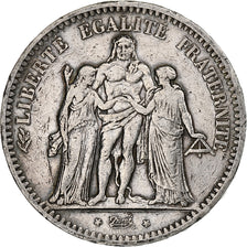 France, 5 Francs, Hercule, 1849, Strasbourg, Argent, TB, Gadoury:683, KM:756.2