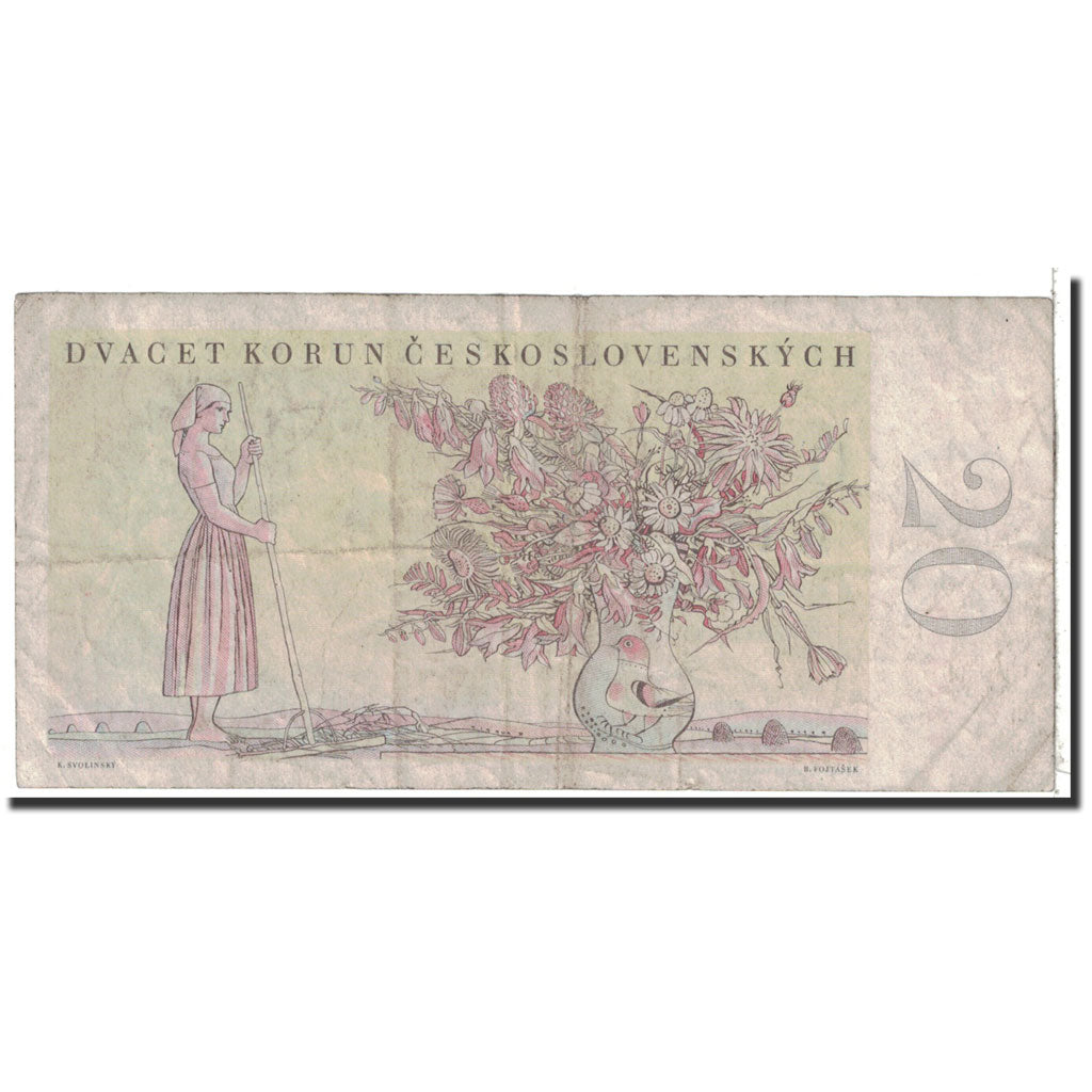 Banknote, Czechoslovakia, 20 Korun, 1949, 1949-05-01, KM:70a, VF(20-25)