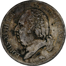 France, Louis XVIII, 5 Francs, 1821, Lille, Argent, TB+, Gadoury:577