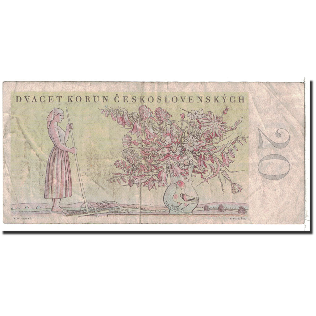 Banknote, Czechoslovakia, 20 Korun, 1949, 1949-05-01, KM:70a, EF(40-45)