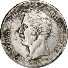França, 5 Francs, Charles X, 1830, Lille, Prata, VF(30-35), Gadoury:644