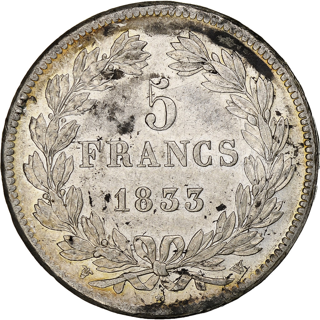 Francia, 5 Francs, Louis-Philippe, 1833, Lille, Argento, BB, Gadoury:678