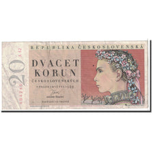 Banknote, Czechoslovakia, 20 Korun, 1949, 1949-05-01, KM:70a, EF(40-45)