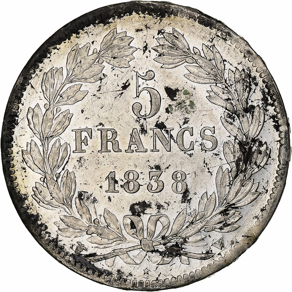 Francia, 5 Francs, Louis-Philippe, 1838, Lille, Argento, BB+, Gadoury:678