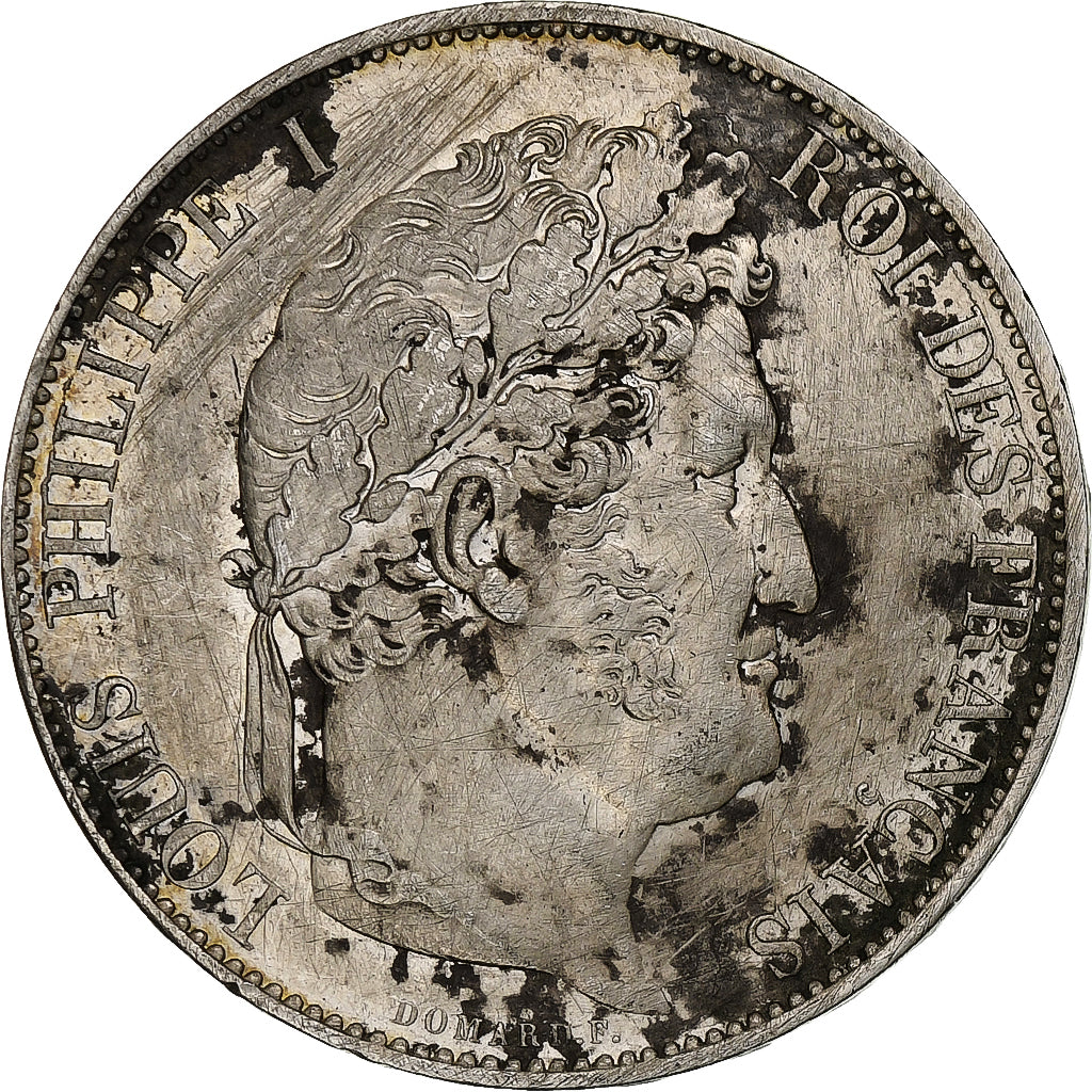 Francia, 5 Francs, Louis-Philippe, 1844, Lille, Argento, BB+, Gadoury:678a
