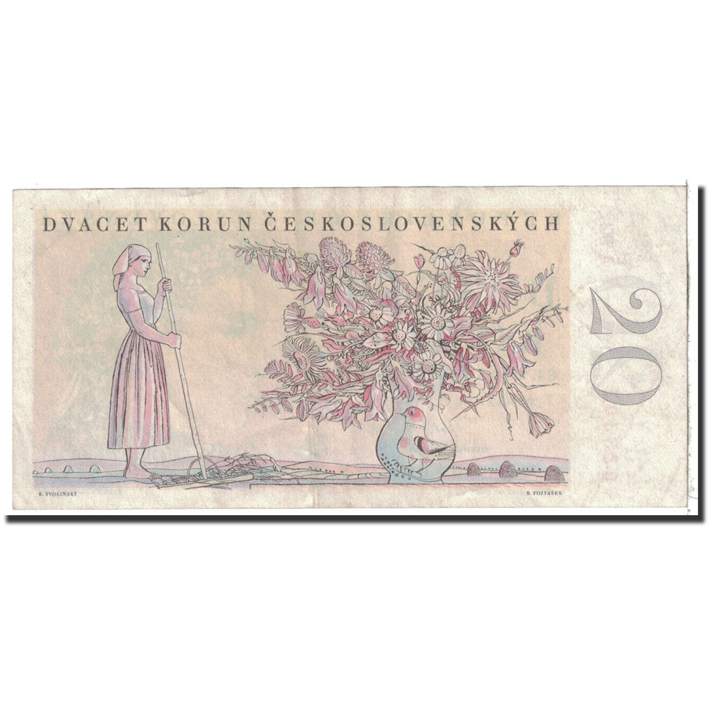 Banknote, Czechoslovakia, 20 Korun, 1949, 1949-05-01, KM:70a, AU(55-58)