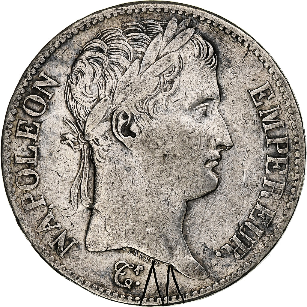 France, 5 Francs, Napoléon I, 1809, Paris, Argent, TB, Gadoury:584, KM:694.1
