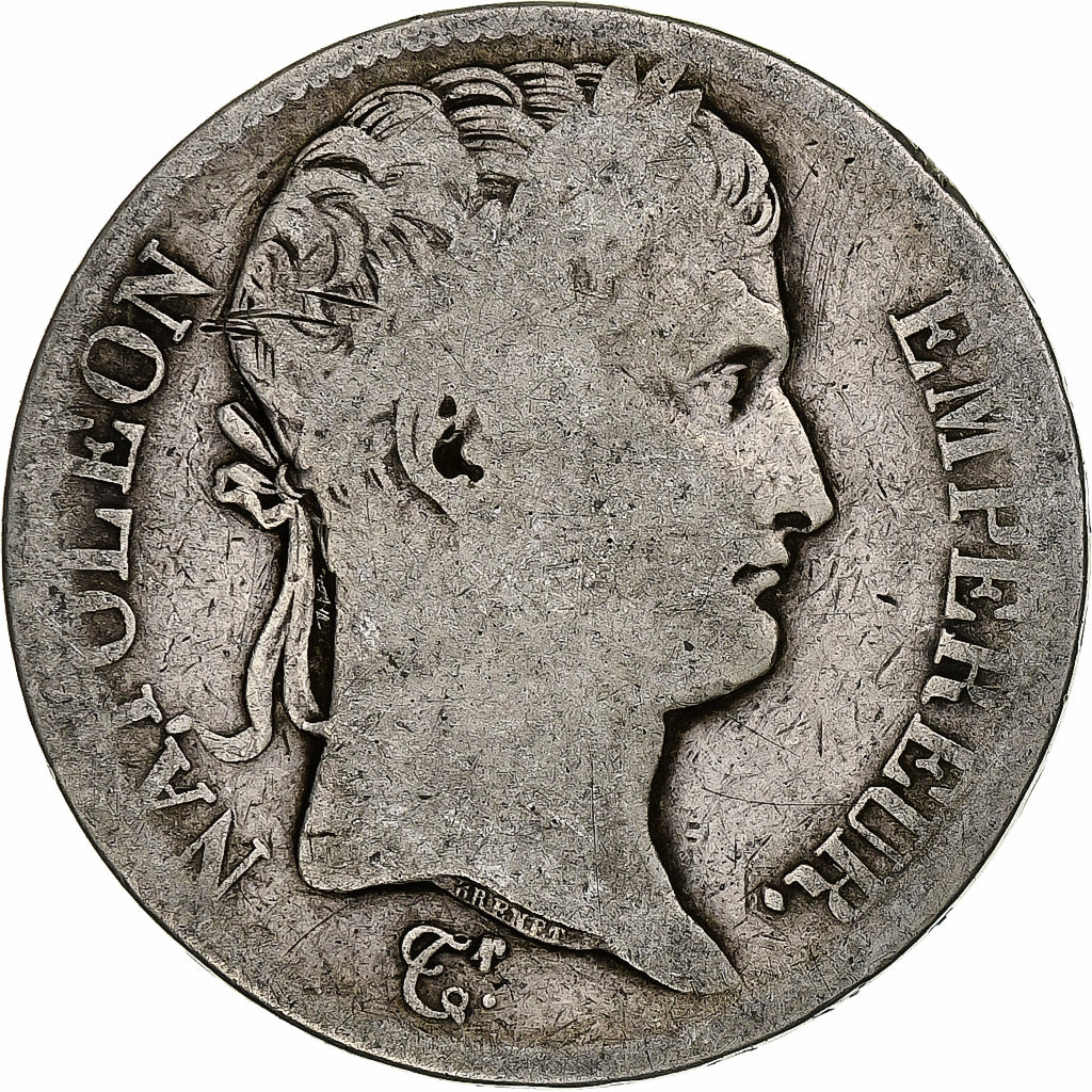 Francia, Napoleon I, 5 Francs, 1810, Paris, Argento, B+, Gadoury:584, KM:694.1