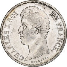 Francia, 5 Francs, Charles X, 1828, Paris, Plata, MBC, Gadoury:644, KM:728.1