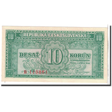 Biljet, Tsjecho-Slowakije, 10 Korun, 1950, 1950-04-04, KM:69a, SPL