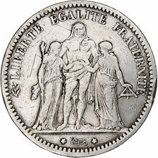 France, 5 Francs, Hercule, 1872, Paris, Argent, TB, Gadoury:745a, KM:820.1
