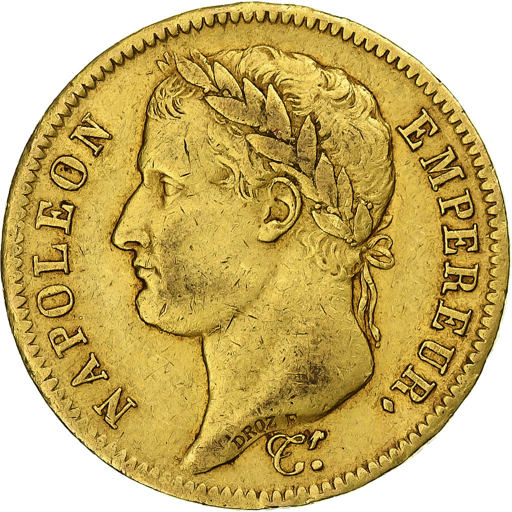 Francia, 40 Francs, Napoléon I, 1812, Paris, Oro, MBC, Gadoury:1084, KM:696.1