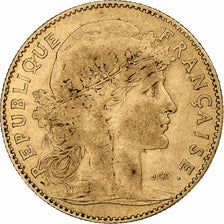 França, 10 Francs, Marianne, 1901, Paris, Dourado, EF(40-45), Gadoury:1017