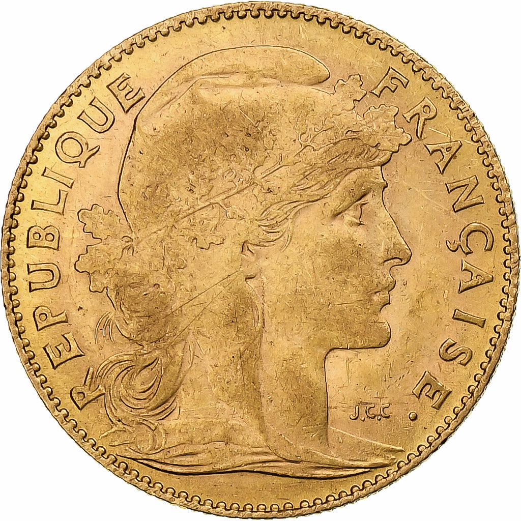 Frankreich, 10 Francs, Marianne, 1911, Paris, Gold, SS+, Gadoury:1017, Le