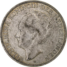 Netherlands, Wilhelmina I, 2-1/2 Gulden, 1929, Silver, EF(40-45), KM:165