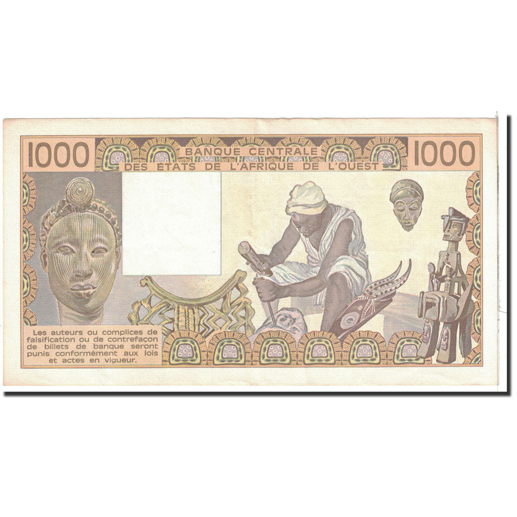 Banknote, West African States, 1000 Francs, 1987, Undated, KM:807Th, UNC(60-62)