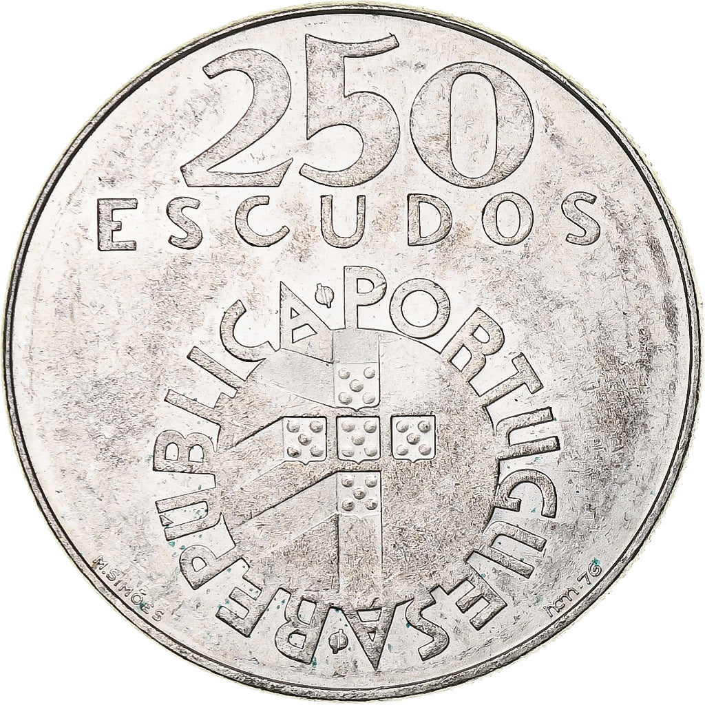 Portugal, 250 Escudos, 1976, Plata, EBC+, KM:604