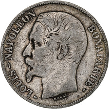 França, Louis-Napoléon Bonaparte, 5 Francs, 1852, Paris, Prata, F(12-15)