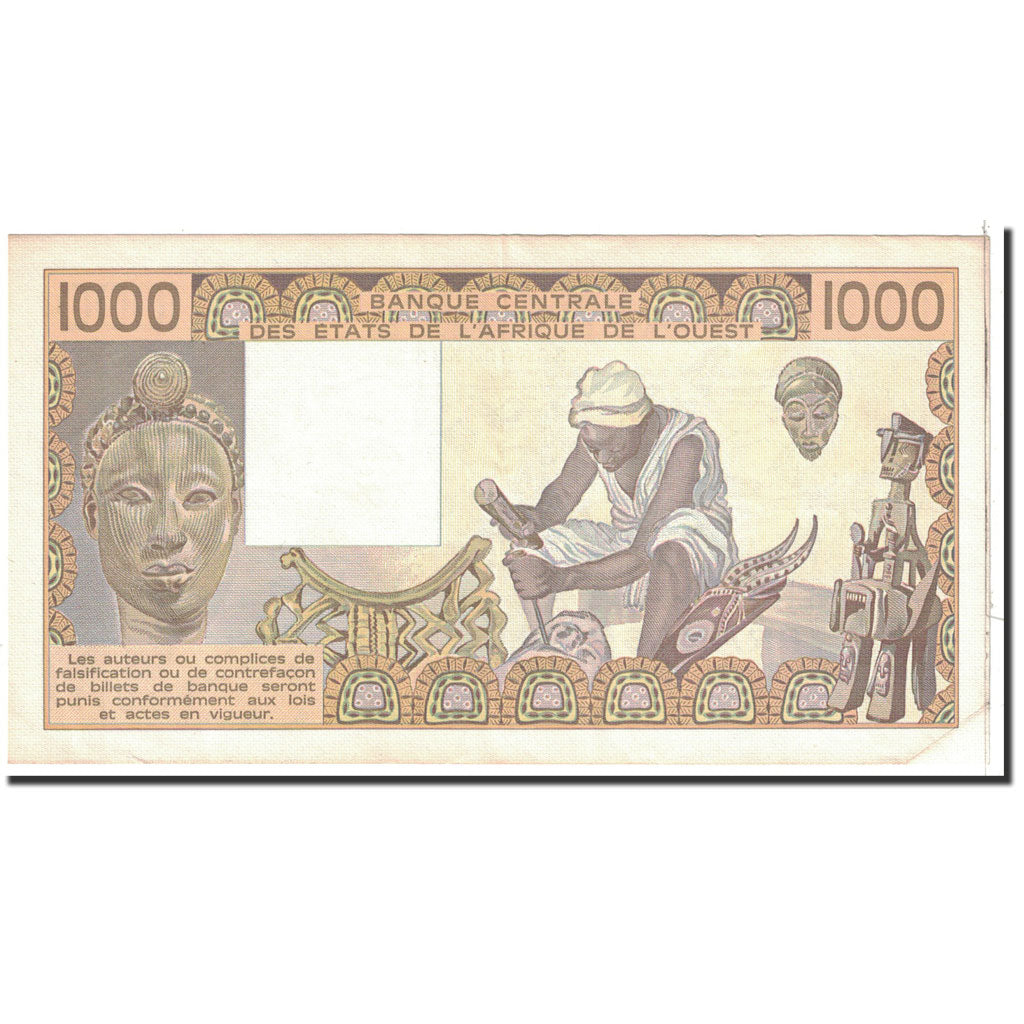 Banknote, West African States, 1000 Francs, 1987, Undated, KM:807Th, UNC(60-62)