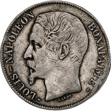 France, Louis-Napoléon Bonaparte, 5 Francs, 1852, Paris, Silver, F(12-15)