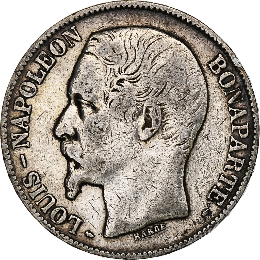 Frankrijk, Louis-Napoléon Bonaparte, 5 Francs, 1852, Paris, Zilver, ZG+