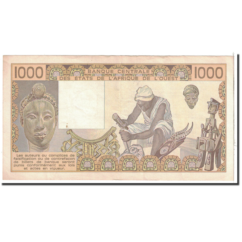Banknote, West African States, 1000 Francs, 1987, Undated, KM:807Th, UNC(60-62)