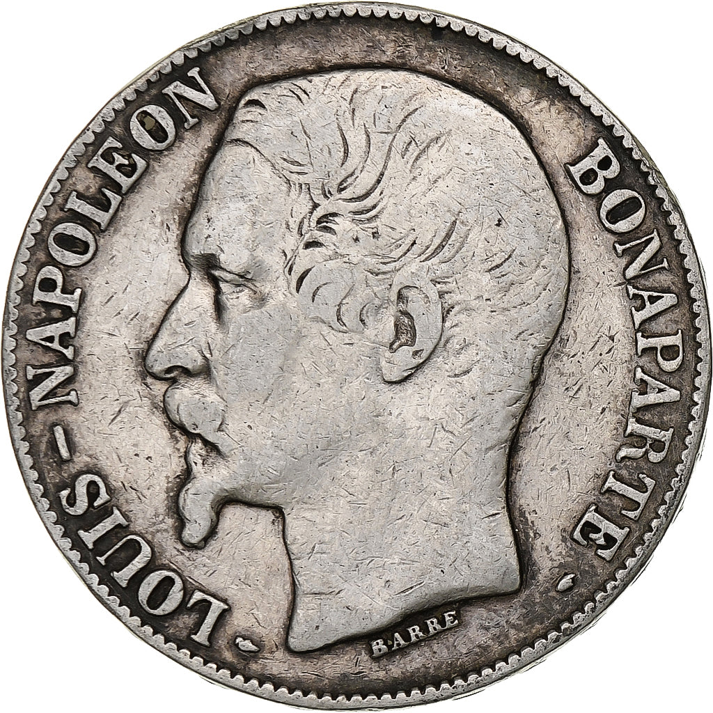 Frankreich, Louis-Napoléon Bonaparte, 5 Francs, 1852, Paris, Silber, S