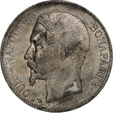 França, Louis-Napoléon Bonaparte, 5 Francs, 1852, Paris, Prata, VF(30-35)