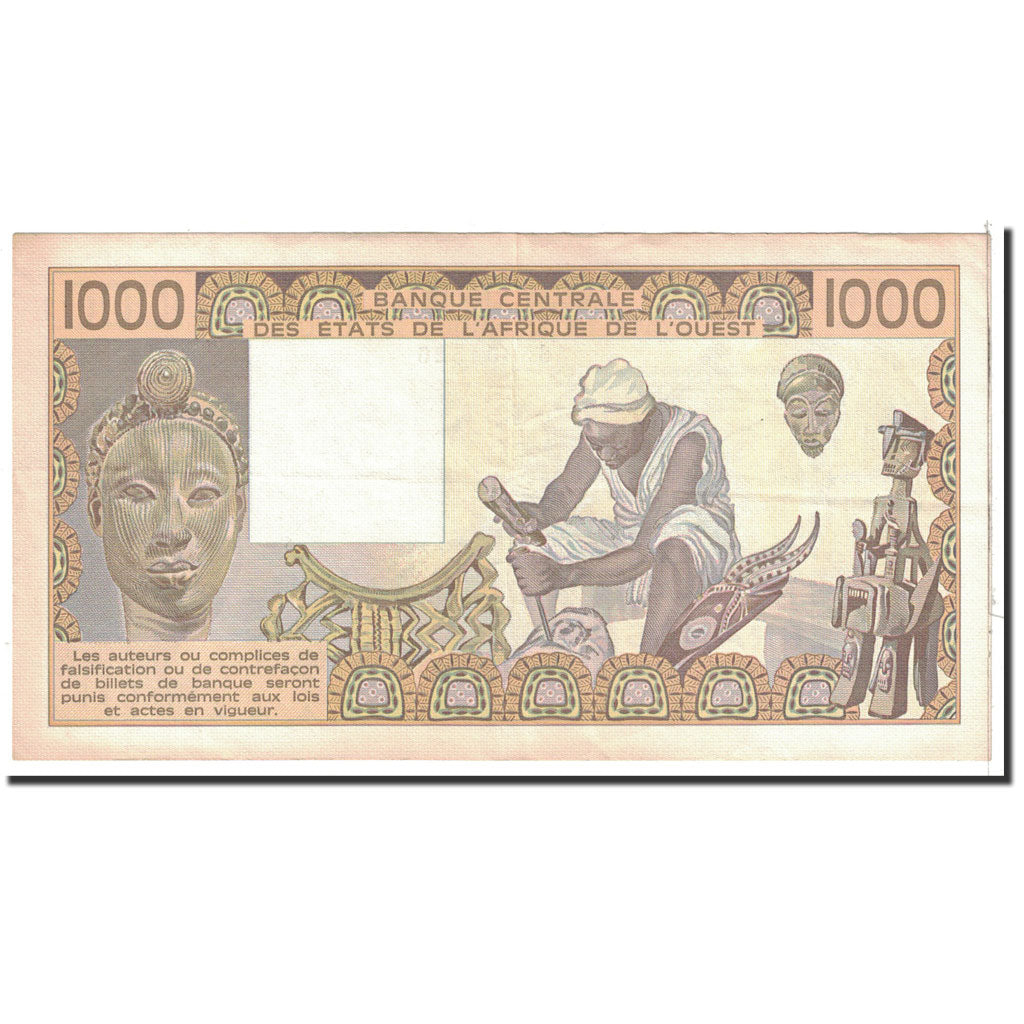Banknote, West African States, 1000 Francs, 1987, Undated, KM:807Th, UNC(60-62)