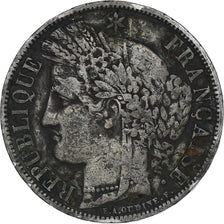 França, 5 Francs, Cérès, 1851, Paris, Prata, F(12-15), Gadoury:719, KM:761.1