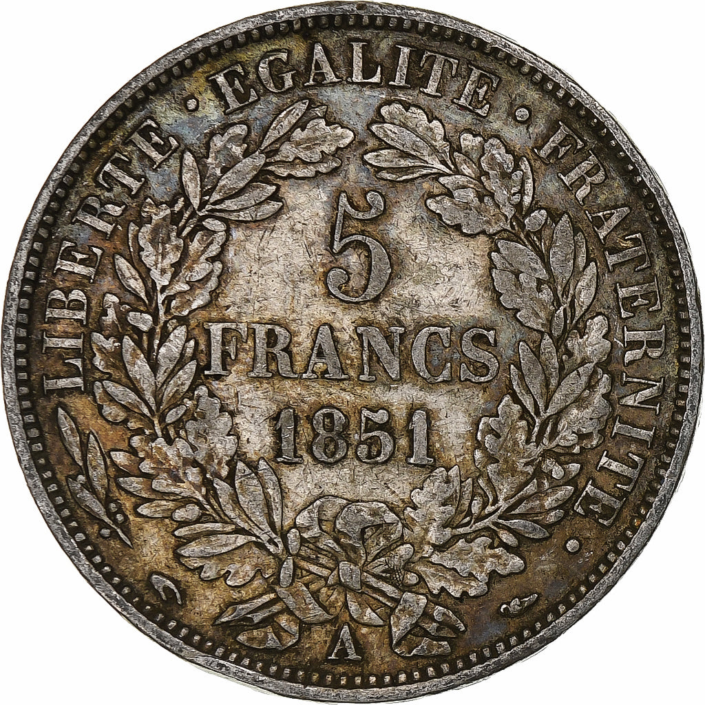 Frankreich, 5 Francs, Cérès, 1851, Paris, Silber, S+, Gadoury:719, KM:761.1