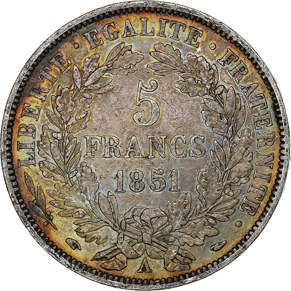 Francia, 5 Francs, Cérès, 1851, Paris, Plata, MBC, Gadoury:719, KM:761.1