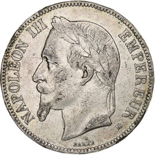 France, 5 Francs, Napoléon III, 1867, Strasbourg, Silver, VF(30-35), KM:799.2