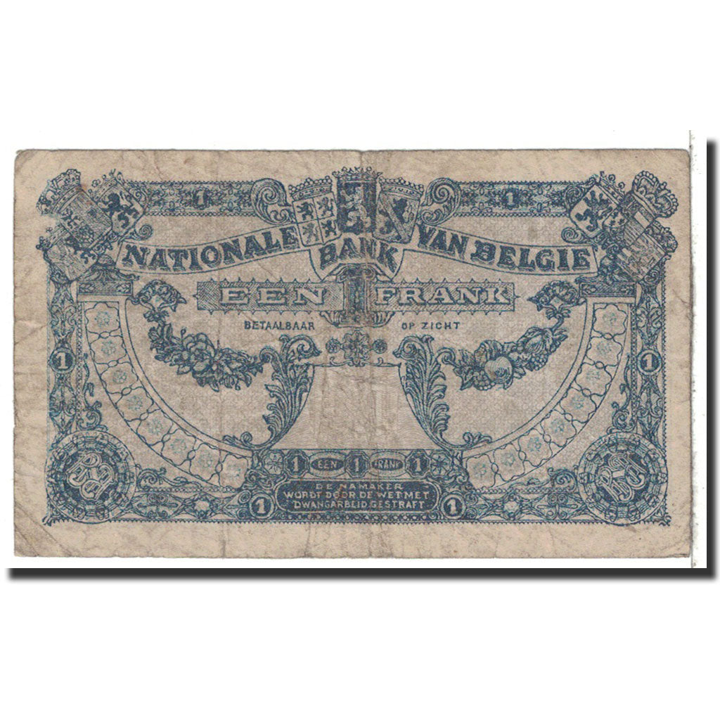 Belgium, 1 Franc, 1920, KM:92, 1920-04-01, VG(8-10)