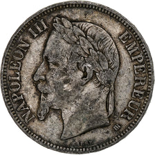 Francja, Napoleon III, 5 Francs, 1868, Strasbourg, Srebro, VF(20-25)