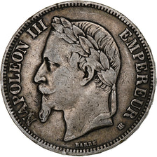 France, Napoleon III, 5 Francs, 1868, Strasbourg, Silver, VF(30-35), Gadoury:739