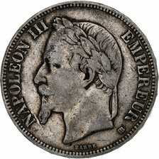 France, Napoleon III, 5 Francs, 1869, Strasbourg, Silver, VF(20-25)